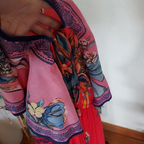 Flying Tomato Off The Shoulder Maxi Dress in Red Floral Size XS - Picture 5 of 10